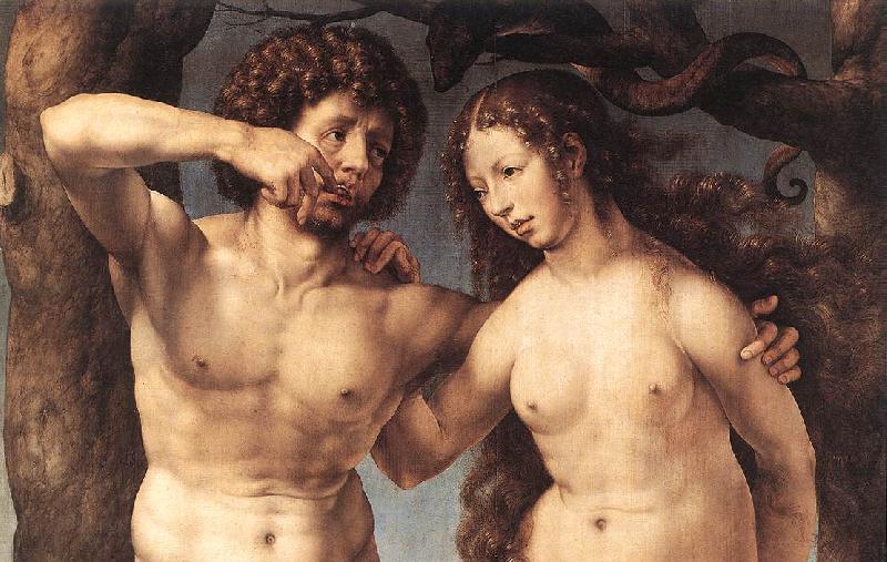 GOSSAERT, Jan (Mabuse) Adam and Eve (detail) sdg oil painting picture